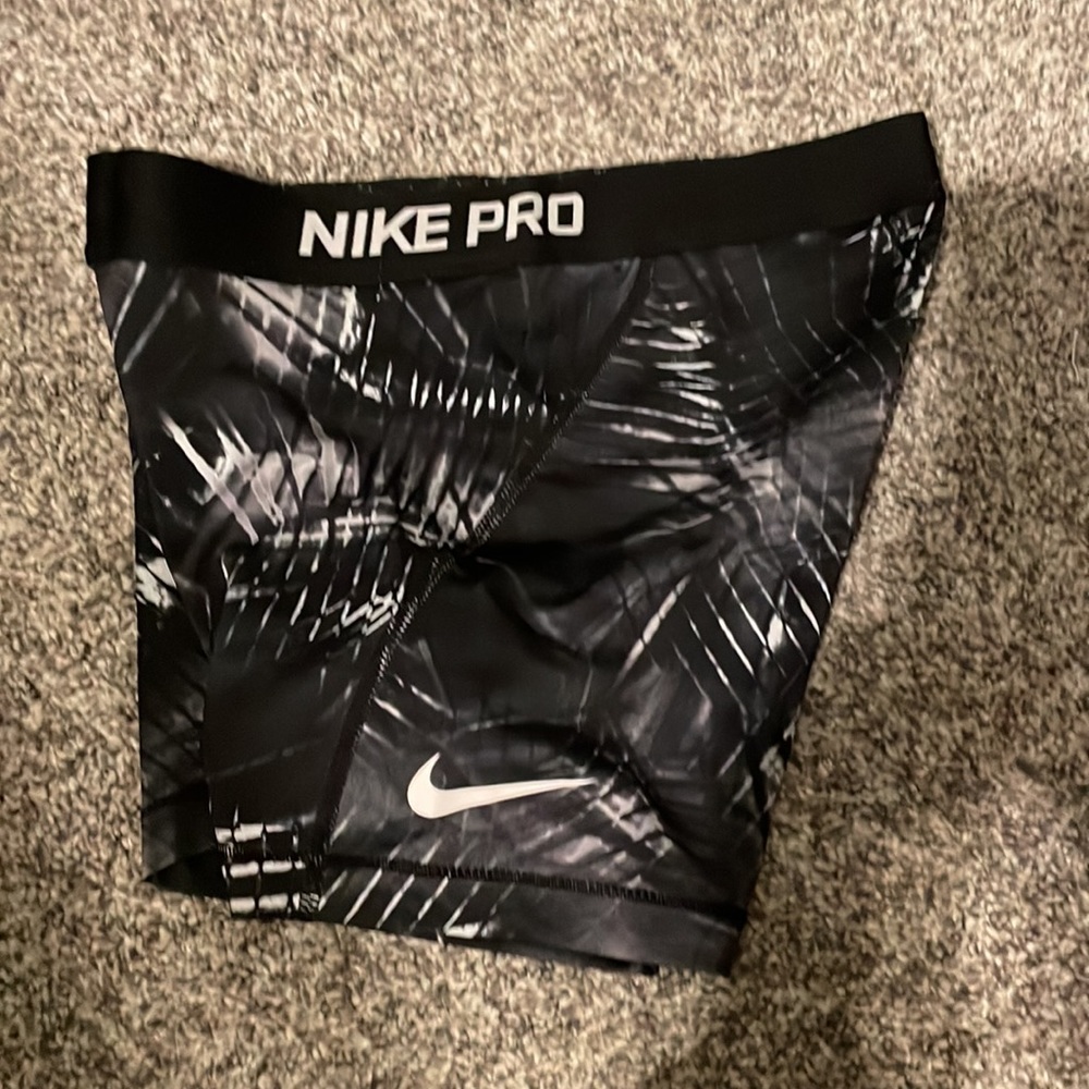 Tie dye grey white and black Nike spandex shorts